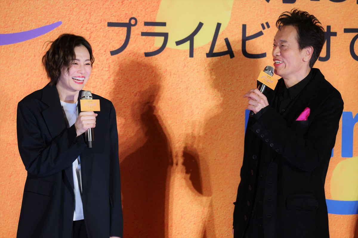 米倉涼子、『エンジェルフライトTHE MOVIE』イベントに登場　遠藤憲一の言葉に瞳を潤ませる