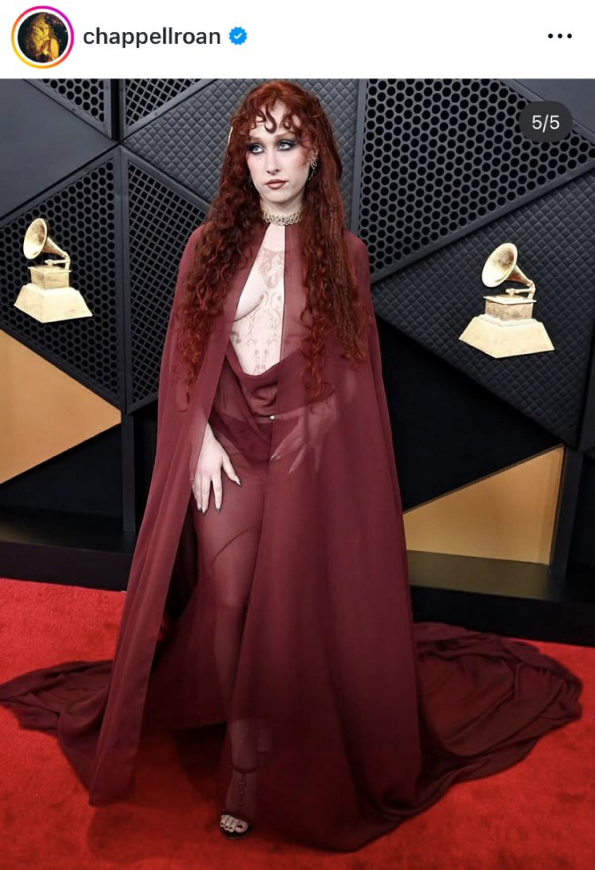 チャペル・ローン、グラミー賞で波紋を呼んだ衝撃ドレスにコメント　世間の反応に「笑える」