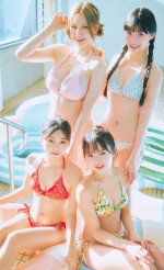 「週刊ヤングジャンプ」（集英社）17号より「制コレ」24メンバー（稲光亜依・仙北谷ハンナ・小森香乃・百田汐里）