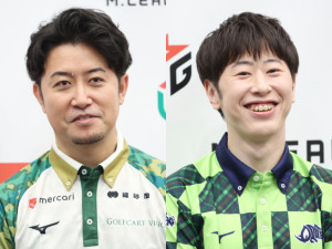 （左から）BEAST Xの下石戟、赤坂ドリブンズの渡辺太