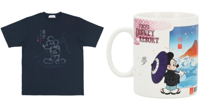 TDR、“和装姿”のミッキー＆ミニーグッズ発売へ！　浮世絵のようなマグやトートバッグなど＜東京ディズニーリゾート＞