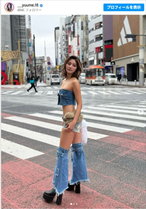 林ゆめ、グラビア撮影で人生初のギャルに扮した姿　※「林ゆめ」Instagram