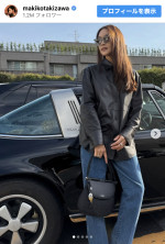 滝沢眞規子、夫の愛車を公開　※「滝沢眞規子」Instagram