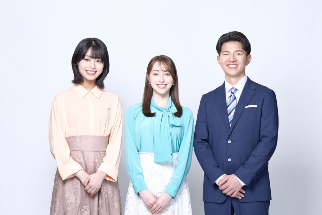 6月より『THE TIME’』『THE TIME，』に出演するTBS新人アナ（左から）多田成美、バーンズ恵麻、藤岡源
