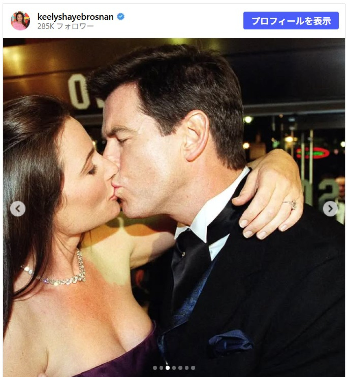 元007ピアース・ブロスナン、妻が素敵ショットで結婚25周年をお祝い