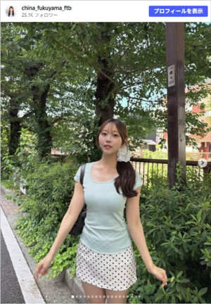 アイドル級にかわいいと話題！ 福井テレビ・入社３年目の福山千奈アナ　※「福山千奈」Instagram