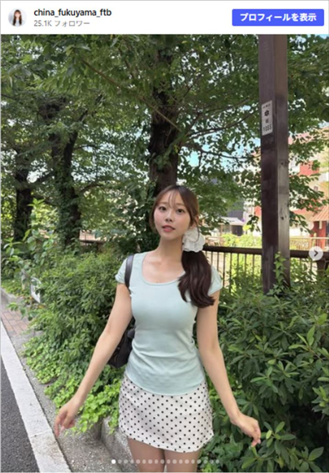 アイドル級にかわいいと話題！ 福井テレビ・入社３年目の福山千奈アナ　※「福山千奈」Instagram