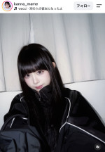 梶原叶渚、前髪をワイドバングにして印象激変　※「梶原叶渚」Instagram