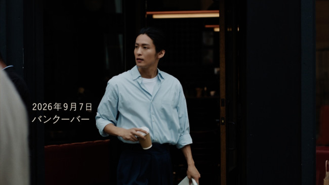 目黒蓮出演の新CM「青さで、挑む。カナダでの挑戦篇」カット