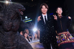 映画『ゴジラ-0.0』銀座カーペットアライバル登壇した神木隆之介＆浜辺美波