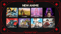 「Next on Netflix 2026」より（上段左から）アニメシリーズ『炎炎ノ消防隊 参ノ章』第2クール、Netflixシリーズ『プリズム輪舞曲』、Netflix映画『超かぐや姫！』、Netflixシリーズ『刃牙道』、（下段左から）Netflixシリーズ『BEASTARS FINAL SEASON』 Part2、アニメシリーズ『スティール・ボール・ラン ジョジョの奇妙な冒険』、Netflixシリーズ『氷の城壁』、アニメシリーズ『二十世紀電氣目録‐ユーレカ・エヴリカ‐』
