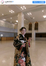 高石あかりの晴れ着　※「高石あかり」インスタグラム