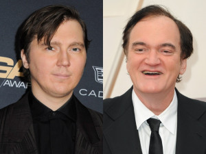 （左から）ポール・ダノ、クエンティン・タランティーノ