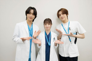 ドラマ『ヤンドク！』に出演する（左から）本多大夢、橋本環奈、浜川路己