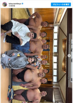 ロメオ・ベッカムと恋人の訪問を知らせる投稿　※「立浪部屋」インスタグラム