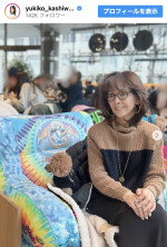 柏木由紀子、ワンちゃんOKカフェでほっこり　※「柏木由紀子」インスタグラム