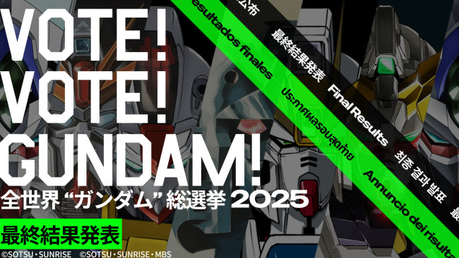全世界“ガンダム”総選挙最終結果発表