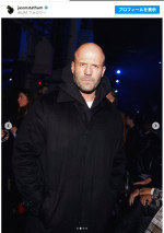 ジェイソン・ステイサム、ロージー・ハンティントン＝ホワイトリーの出演するバーバリーのショーに来場　※「ジェイソン・ステイサム」Instagram