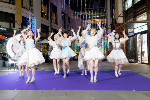 NTTドコモpresents“ナイトグラフィーイルミネーション by Galaxy with ME：I”点灯式に登壇したME：I