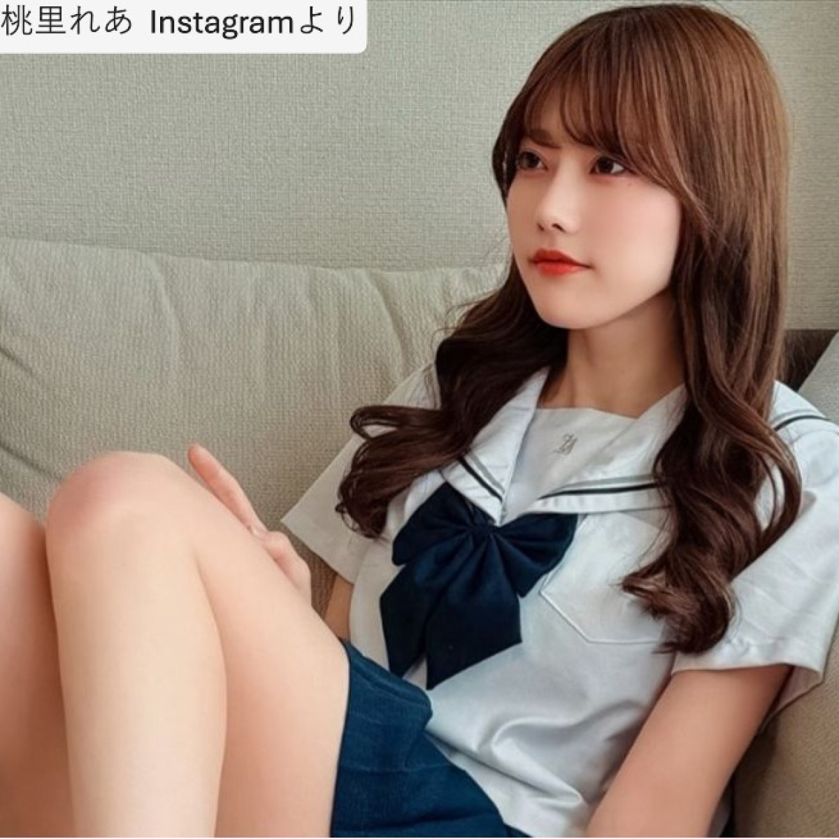 桃里れあ、ソロショット　※「桃里れあ」Instagram