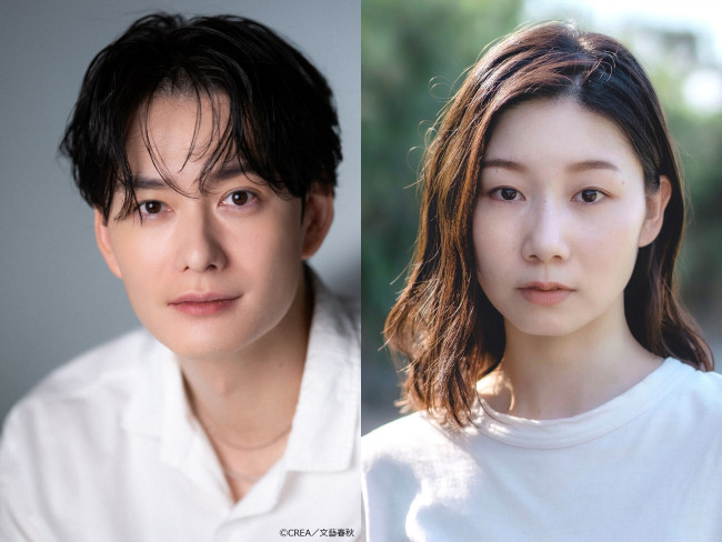 舞台『移民』に出演する（左から）岡田将生、土居志央梨