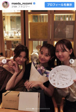 （写真左から）徳本夏恵、前田希美、江野沢愛美　※「前田希美」Instagram