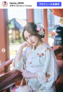 仙北谷ハンナが浴衣姿を披露　※「仙北谷ハンナ」Instagram