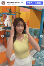 中川安奈、ノースリーブニットでファン魅了　※「中川安奈」Instagram