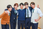 ドラマ『修学旅行で仲良くないグループに入りました２』に出演する（左から）福田歩汰、桜木雅哉、藤本洸大、簡秀吉、清水海李