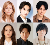 ミュージカル『メアリ・シェリー』に出演する（上段左から）柚香光、小池徹平、太田基裕、（下段左から）石田ニコル、木内健人、平間壮一