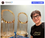 ドジャース戦に来場したキー・ホイ・クァン　※「キー・ホイ・クァン」Instagram