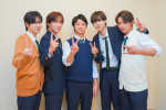 ドラマ『修学旅行で仲良くないグループに入りました２』に出演する（左から）福田歩汰、桜木雅哉、藤本洸大、簡秀吉、清水海李