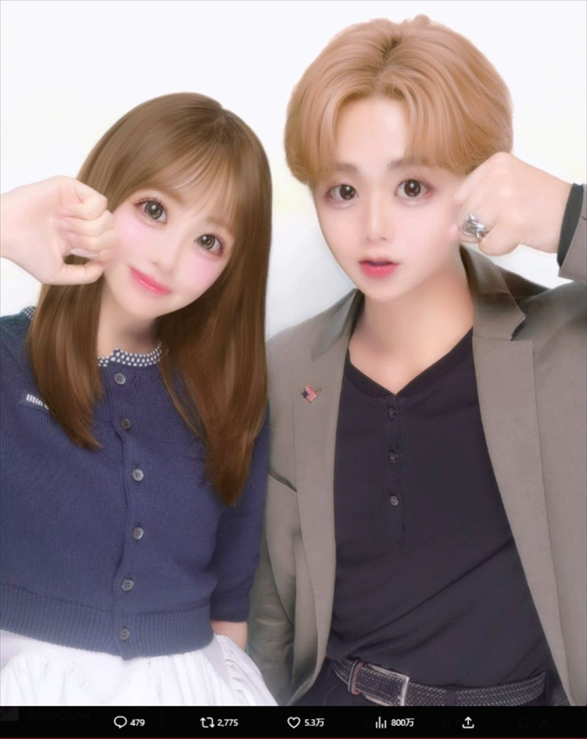 紅白出場の人気アイドル、弟の“顔出し”にネット騒然「イケメンすぎ」「美男美女」「遺伝子すごい」　FRUITS ZIPPER・櫻井優衣