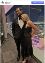 友人の結婚式に出席した際のジェイク・ライナーとマリア・ギルフィラン　※「ジェイク・ライナー」Instagram