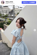 堀江聖夏、ワンピース姿のオフショット　※「堀江聖夏」Instagram