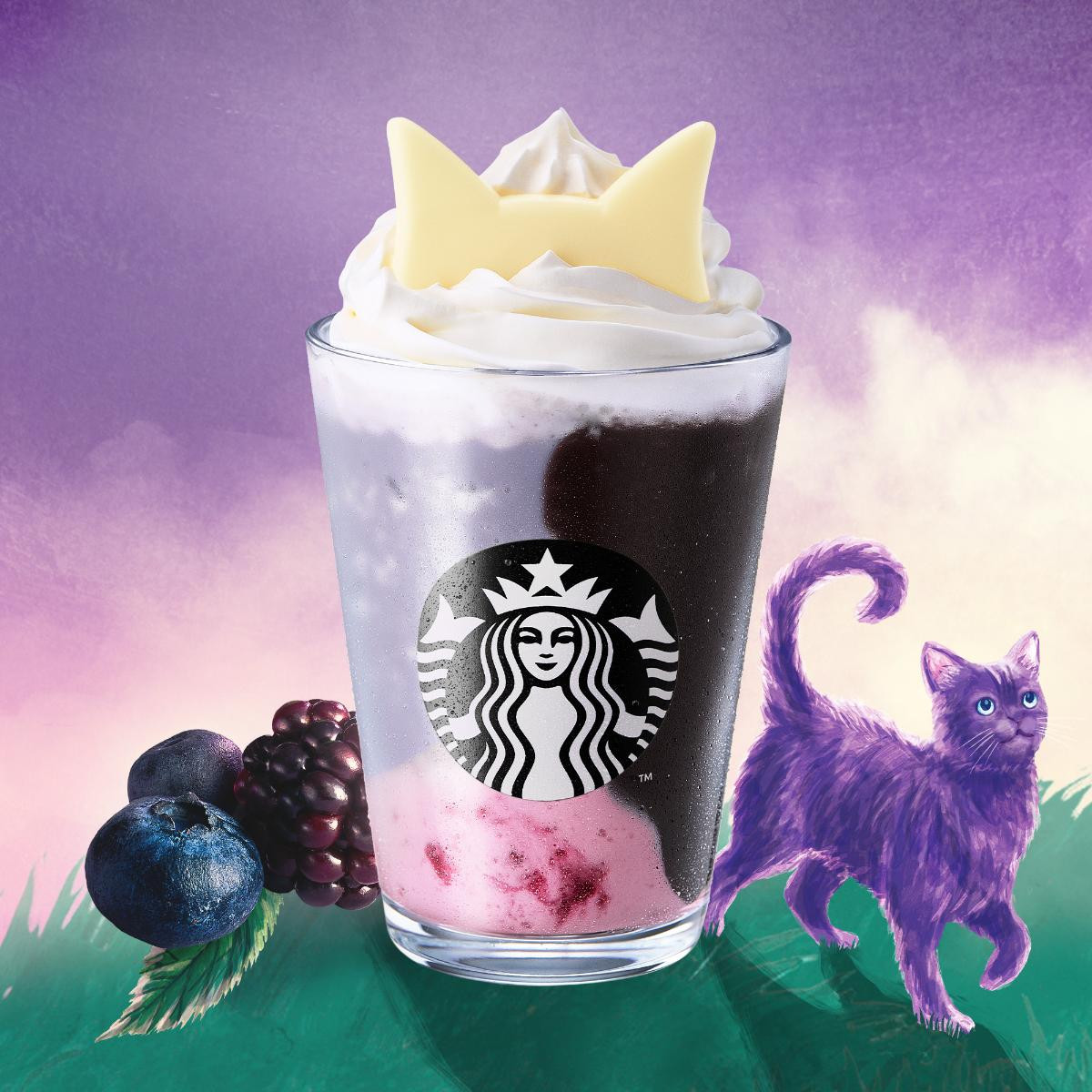 261007「Halloween purple cat in mystery forest」