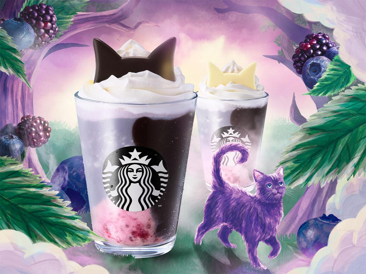 261007「Halloween purple cat in mystery forest」