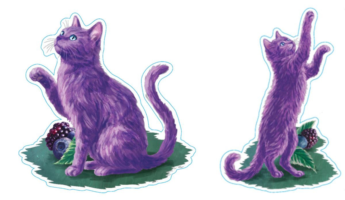 261007「Halloween purple cat in mystery forest」