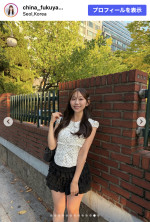 福山千奈、美脚全開のオフショット披露　※「福山千奈」Instagram