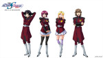 『機動戦士ガンダムSEED FREEDOM ZERO』より（左から）シン、ルナマリア、アグネス、レオナード