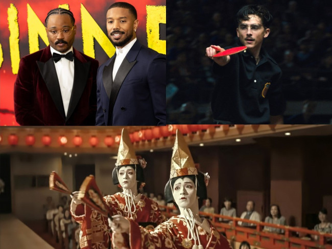 （上段左から）『罪人たち』ライアン・クーグラー監督＆主演マイケル・B・ジョーダン、『マーティ・シュプリーム　世界をつかめ』ティモシー・シャラメ　（下段）『国宝』（英題：KOKUHO）