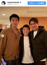 （写真左から）竹内涼真、亀田興毅、川崎麻世　※「川崎麻世」インスタグラム