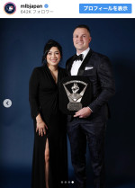 タリク・スクバルとそのパートナー　※「MLB Japan」インスタグラム