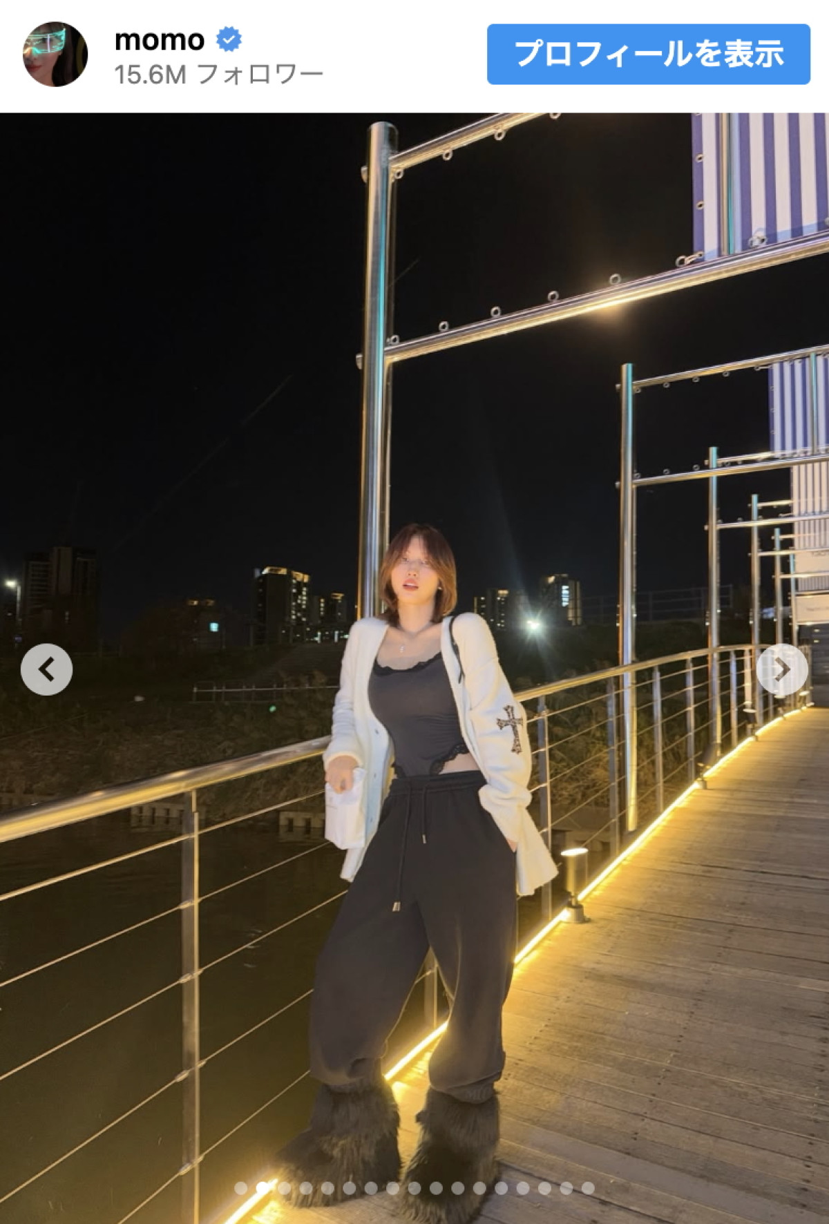 タイトなコーデ披露のTWICE・モモに反響「美しくカッコイイ」「大好き」