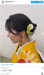 穂川果音、艶やかな着物姿　※「穂川果音」インスタグラム
