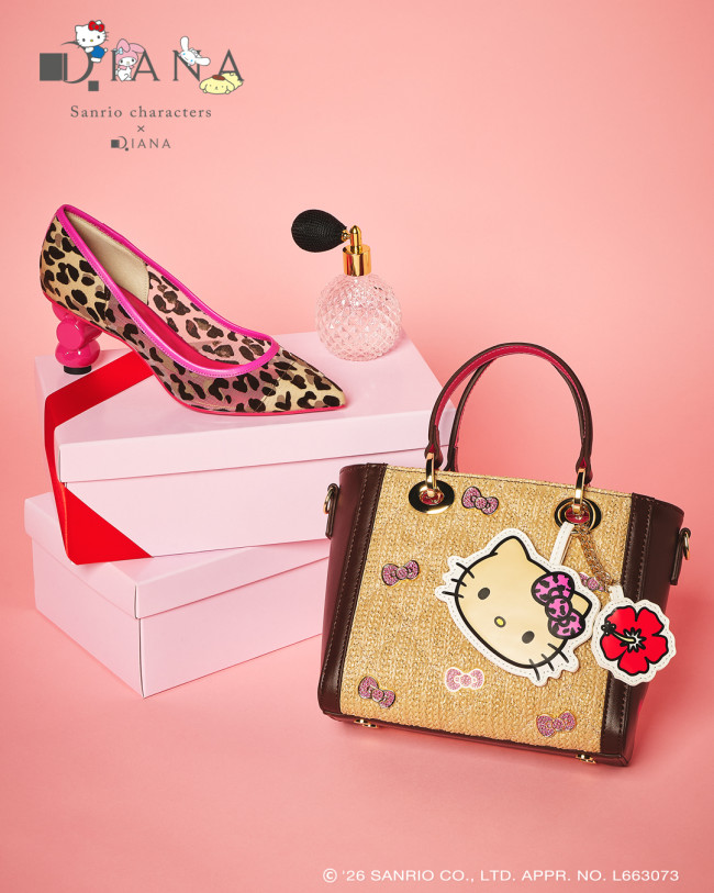 キティ×ダイアナ Sanrio× DIANA リボンヒールパンプス24.0m 写真）サンリオ×「ダイアナ」が初コラボ！ キティのリボンがヒールに