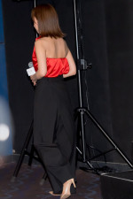 映画『恋愛裁判』初日舞台挨拶に登壇した齊藤京子