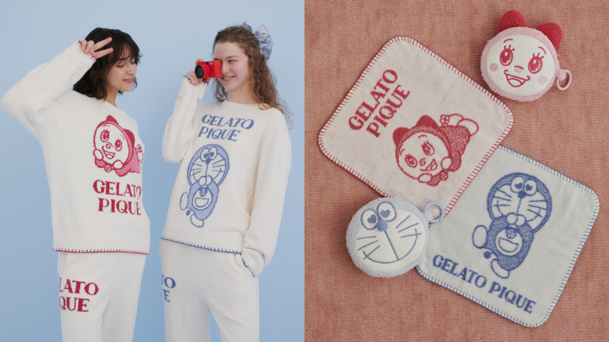 ジェラピケ　ルームウェア　コラボ　ドラえもん　新品 ドラえもん meets GELATO PIQUE】おはようとおやすみを一緒に過ごす