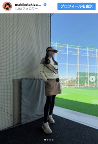 滝沢眞規子、ミニスカゴルフコーデを披露　※「滝沢眞規子」インスタグラム