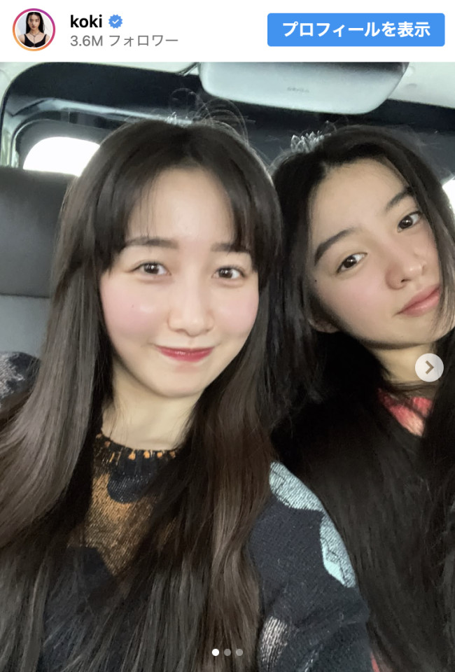 （写真左から）Cocomi、Koki,　※「Koki,」インスタグラム